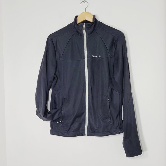 Craft Other - Craft Tracket Jacket Coat Black Full Zip Pockets Athletic Athleisure Mens Medium
